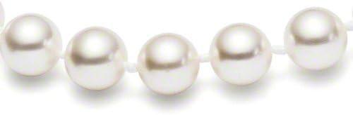 (Set) HinsonGayle AAA GEM White Round Freshwater Cultured Pearls & Stud Earrings 14k GOLD 18 inch