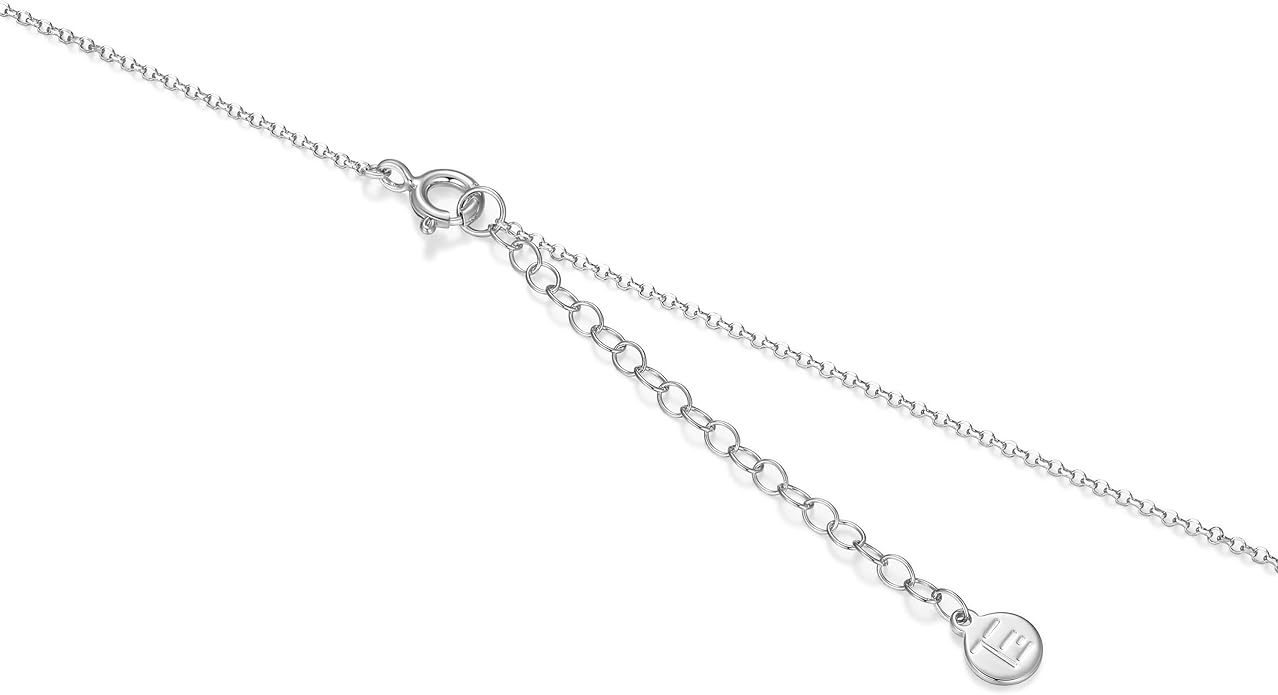 0.1 Ct Diamond Pendant Necklace for Women, 18K Gold Plated 925 Sterling Silver Butterfly, Lotus Flower, Heart or Star Diamond Necklace, April Birthstone Jewelry Gifts, 18"+2" Extender