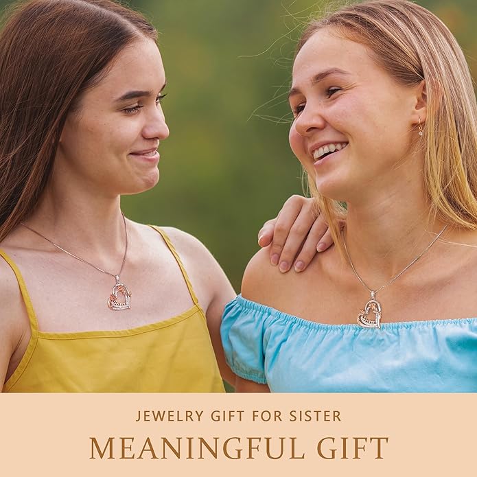 Yoosteel Mothers Day Gifts S925 Sterling Silver Necklace - Rose Flower Heart Necklace for Women Mothers Day Necklace Jewelry Birthday Christmas Mothers Day Gifts for Mom Wife Grandma Sister Daughter